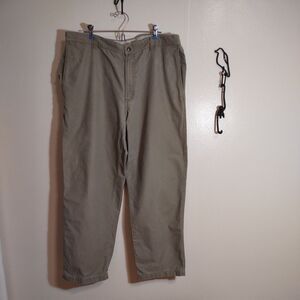 Columbia Men's 40x30 Beige Hiking Long Utility Pants Classic Rugged Pockets